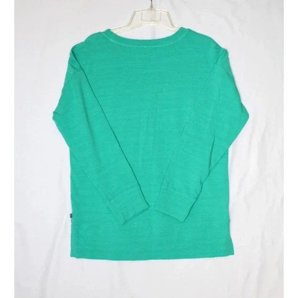T By Talbots Long Sleeve Shirt Top Women's Teal Stretch Casual Beach UPF 50 Med - Picture 4 of 10